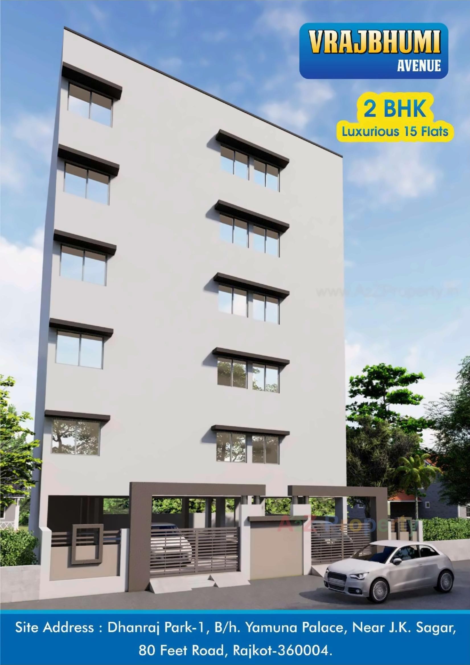 3D Elevation of real estate project Vrajbhumi Avenue located at Mavdi, Rajkot, Gujarat