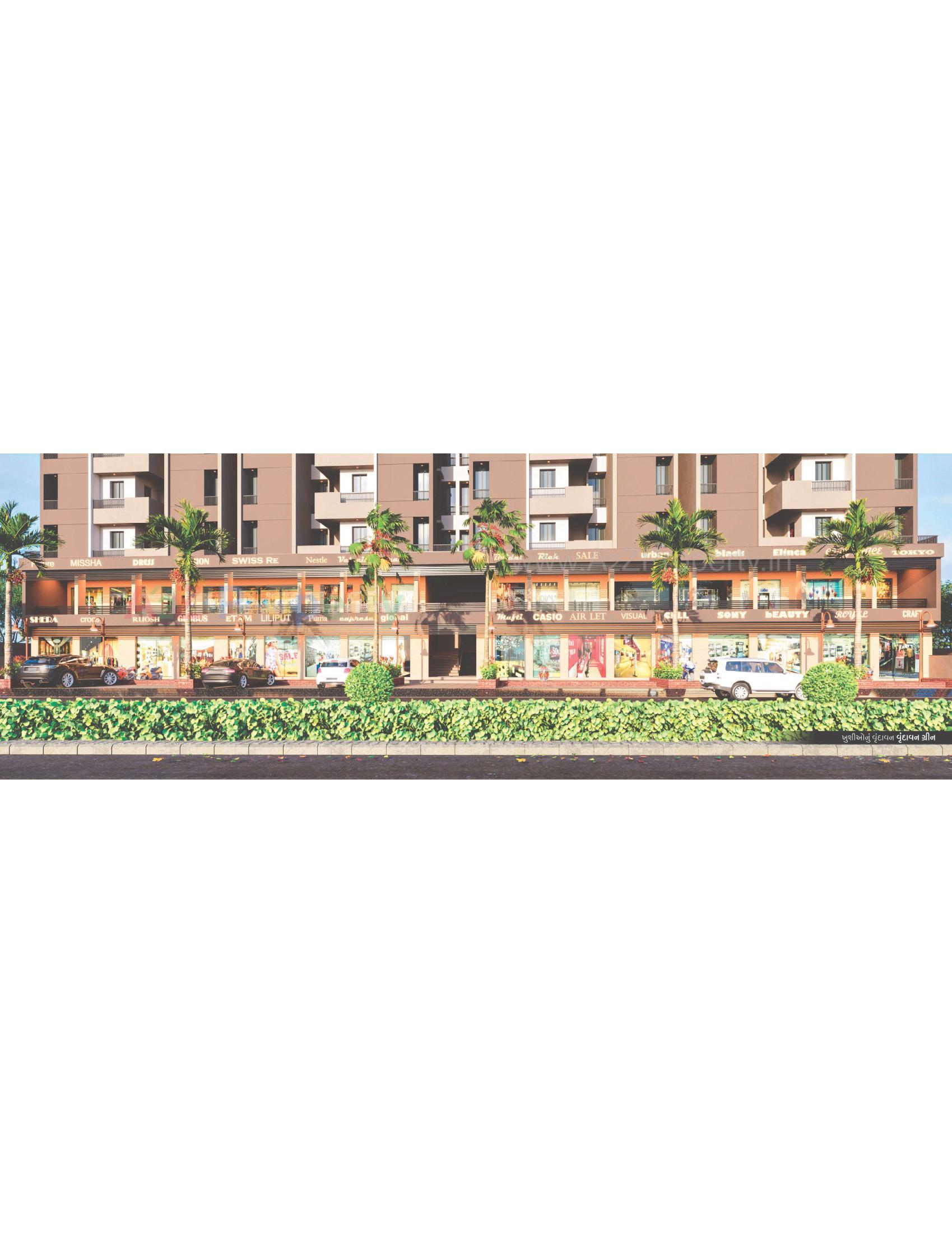 Layout of real estate project Vrindavan Green located at Vavdi, Rajkot, Gujarat