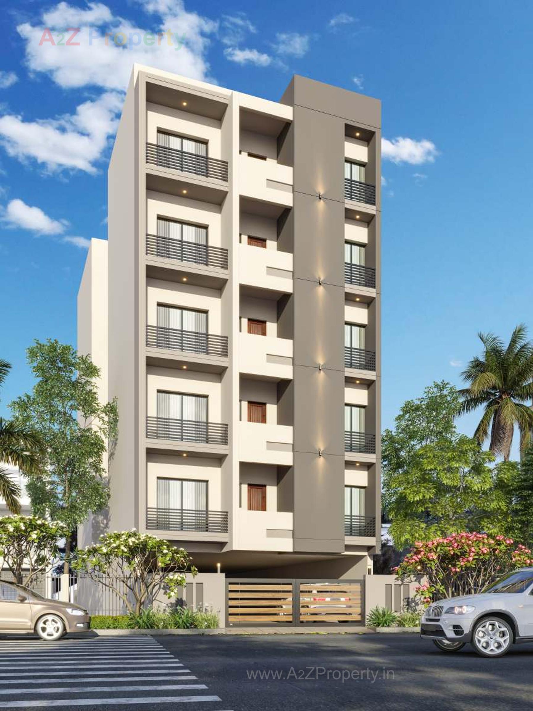 3D Elevation of real estate project Vyanktesh Pride located at Mavdi, Rajkot, Gujarat
