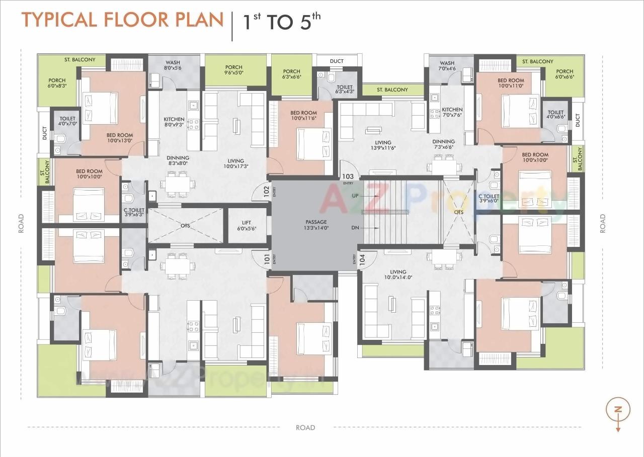 Layout of real estate project Vyanktesh Pride located at Rajkot, Rajkot, Gujarat