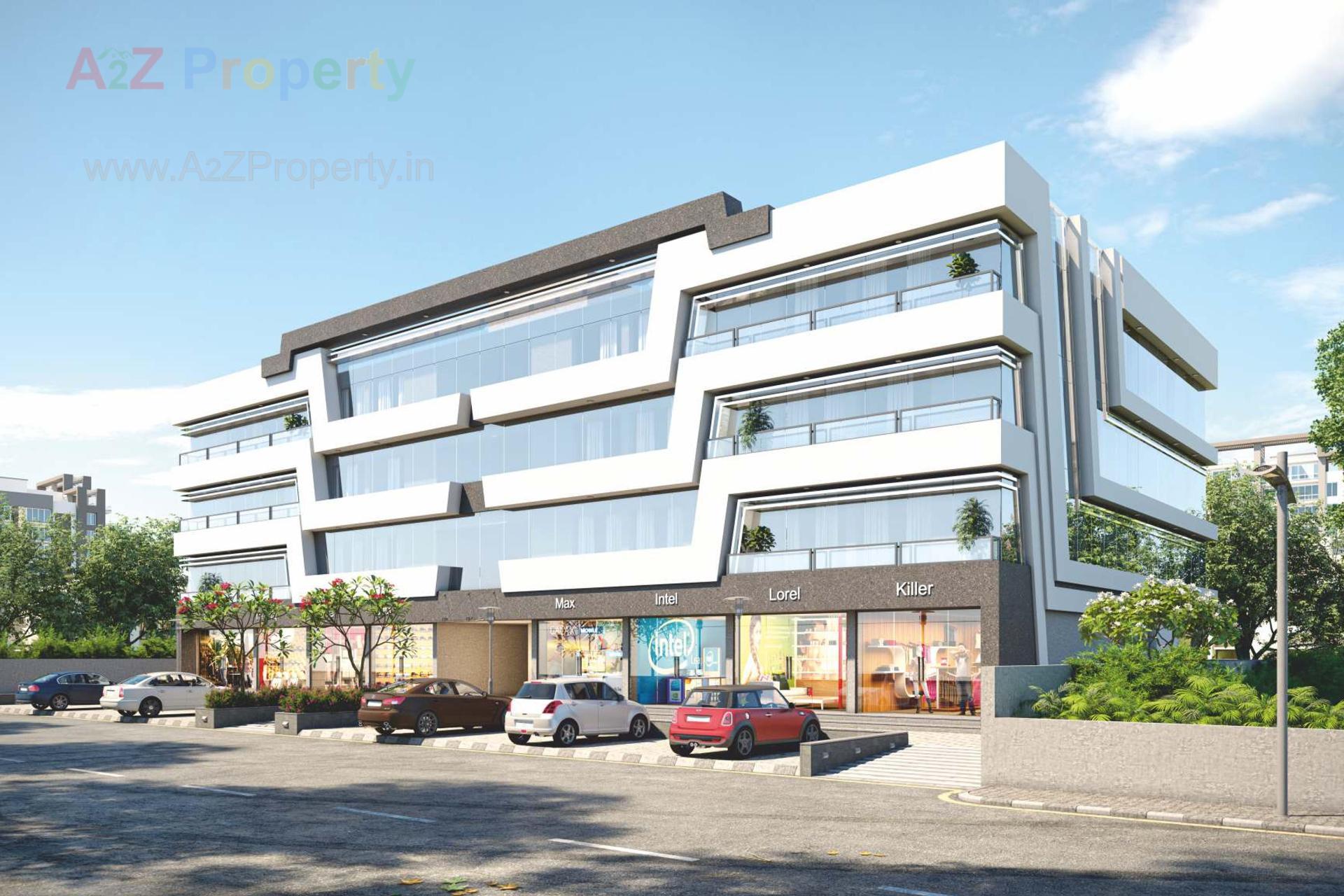 3D Elevation of real estate project West Gate Plus located at Raiya, Rajkot, Gujarat