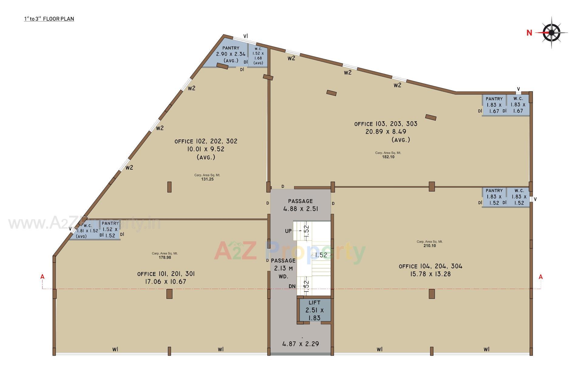 Layout of real estate project West Gate Plus located at Raiya, Rajkot, Gujarat
