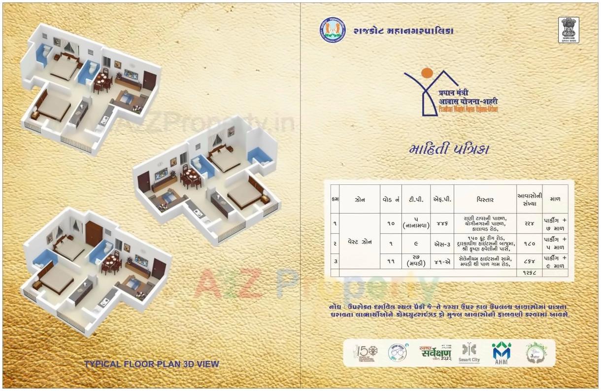 Layout of real estate project West Zone Package  Fp 4 located at Nanamava, Rajkot, Gujarat