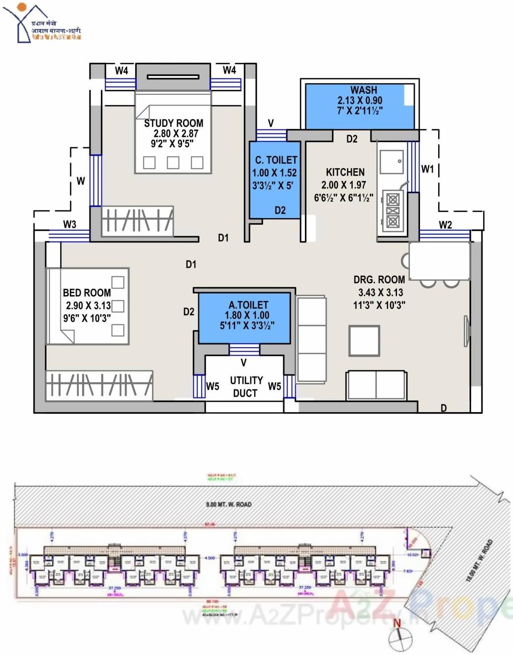 Layout of real estate project West Zone Package   2b located at Mavdi, Rajkot, Gujarat