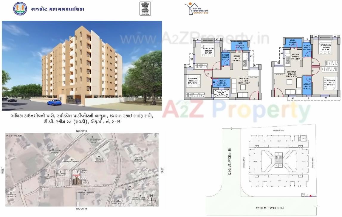 Layout of real estate project West Zone Package   2b located at Mavdi, Rajkot, Gujarat