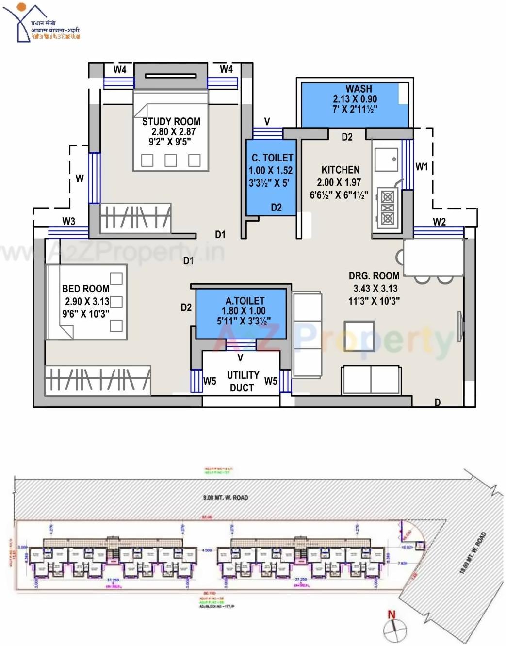 Layout of real estate project West Zone Package  6a located at Mavdi, Rajkot, Gujarat