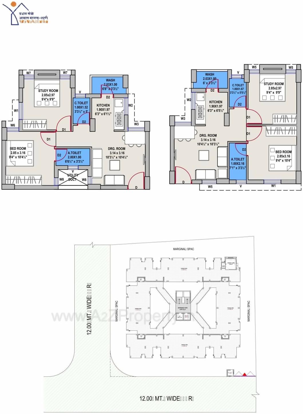 Layout of real estate project West Zone Package  6a located at Mavdi, Rajkot, Gujarat