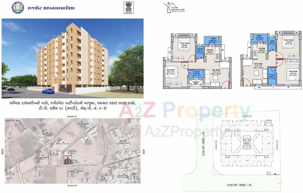 Layout of real estate project West Zone Package   57/ located at Motamava, Rajkot, Gujarat