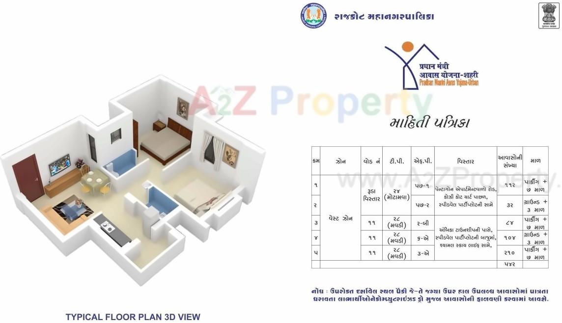 Layout of real estate project West Zone Package   57/ located at Motamava, Rajkot, Gujarat