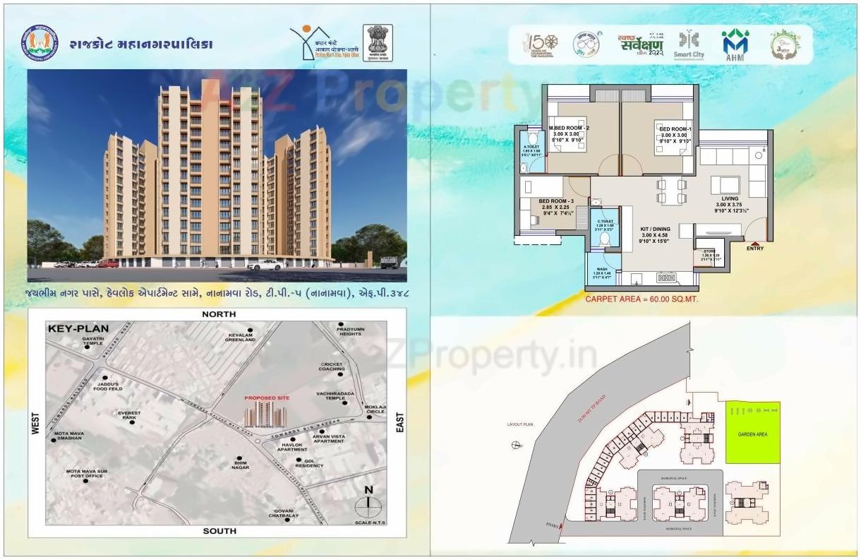 Layout of real estate project West Zone Package  Fp 48a located at Mavdi, Rajkot, Gujarat