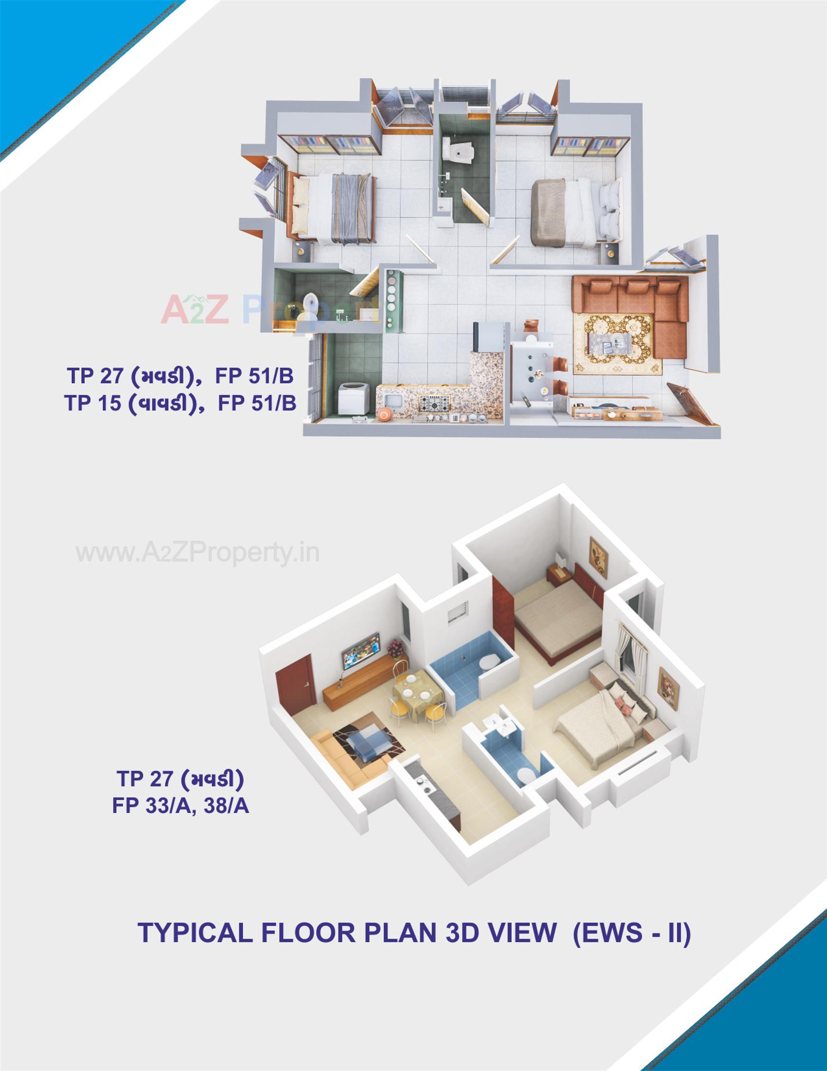 Layout of real estate project West Zone Package 51b located at Vavdi, Rajkot, Gujarat