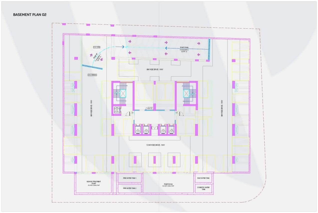 Layout of real estate project Wings Business Bay located at Mavdi, Rajkot, Gujarat