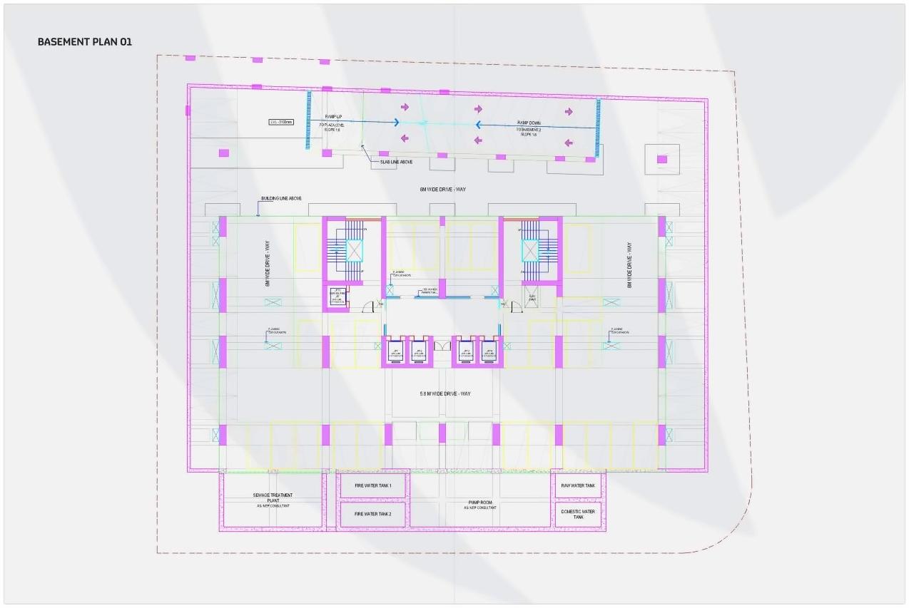 Layout of real estate project Wings Business Bay located at Mavdi, Rajkot, Gujarat