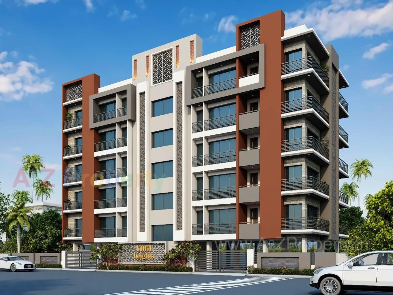 3D Elevation of real estate project Yogi Heights located at Madhapar, Rajkot, Gujarat