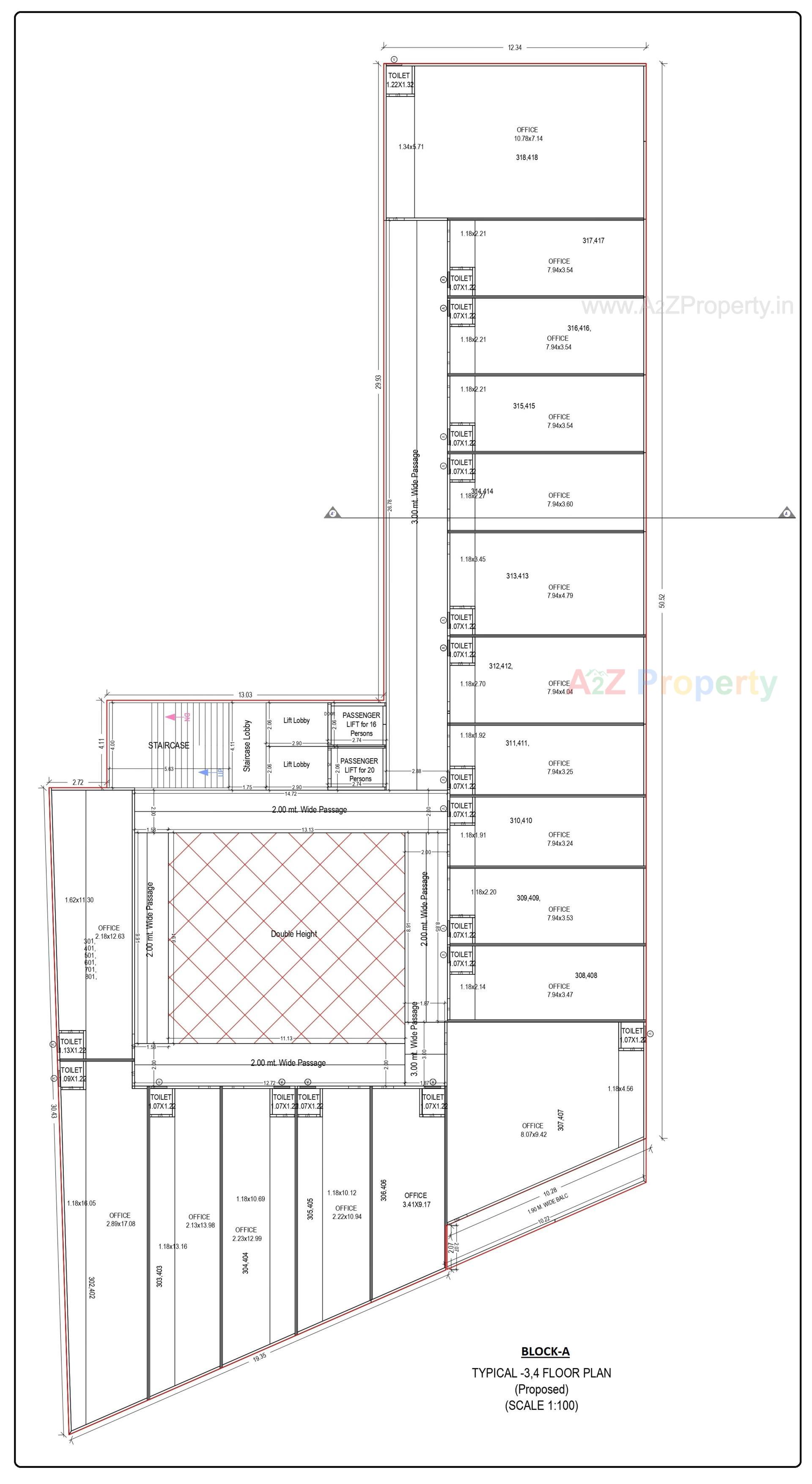 Layout of real estate project Vee Atharv Impression located at Motipura, Sabar Kantha, Gujarat