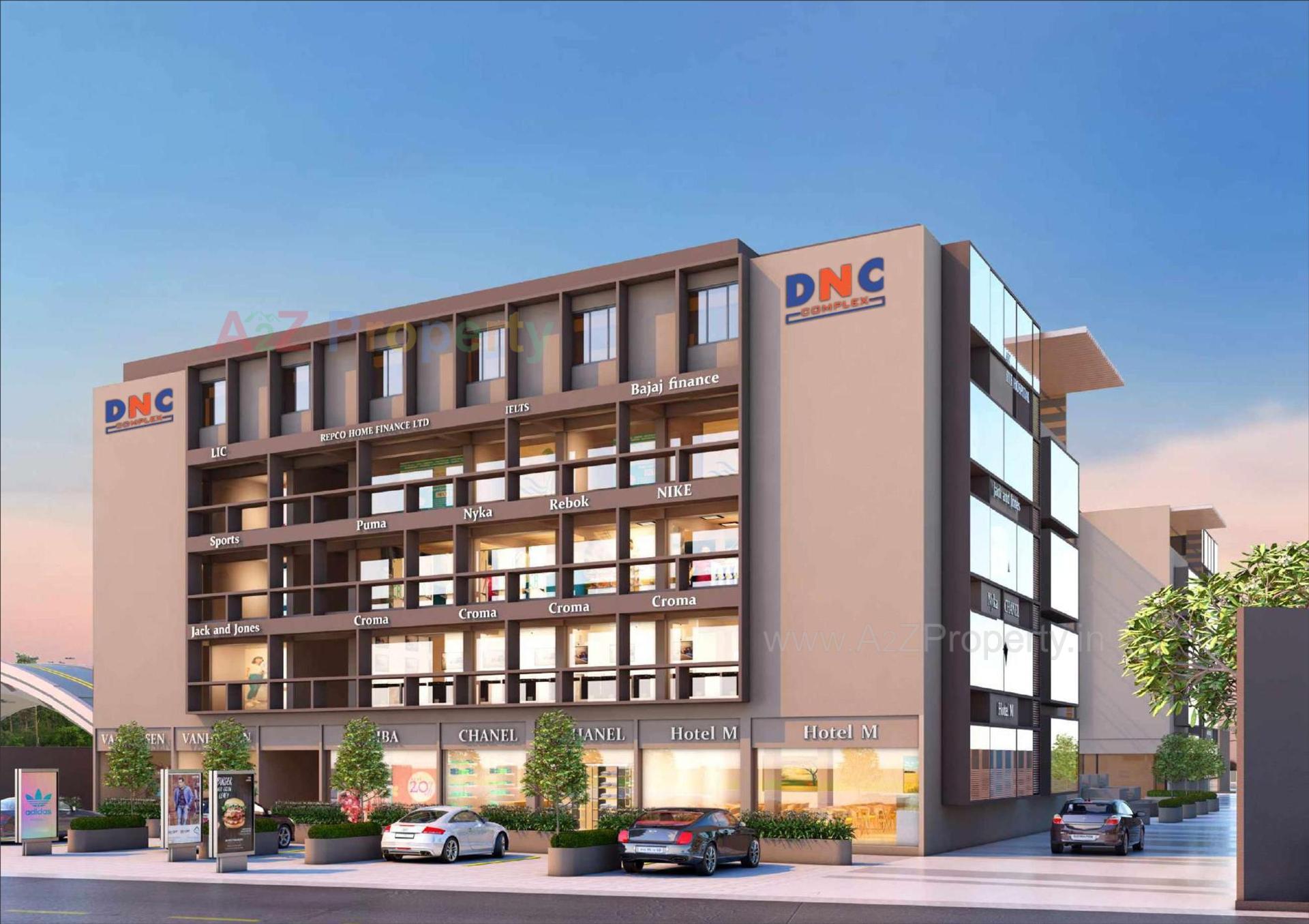 3D Elevation of real estate project Dnc Complex located at Motipura, SabarÂ Kantha, Gujarat