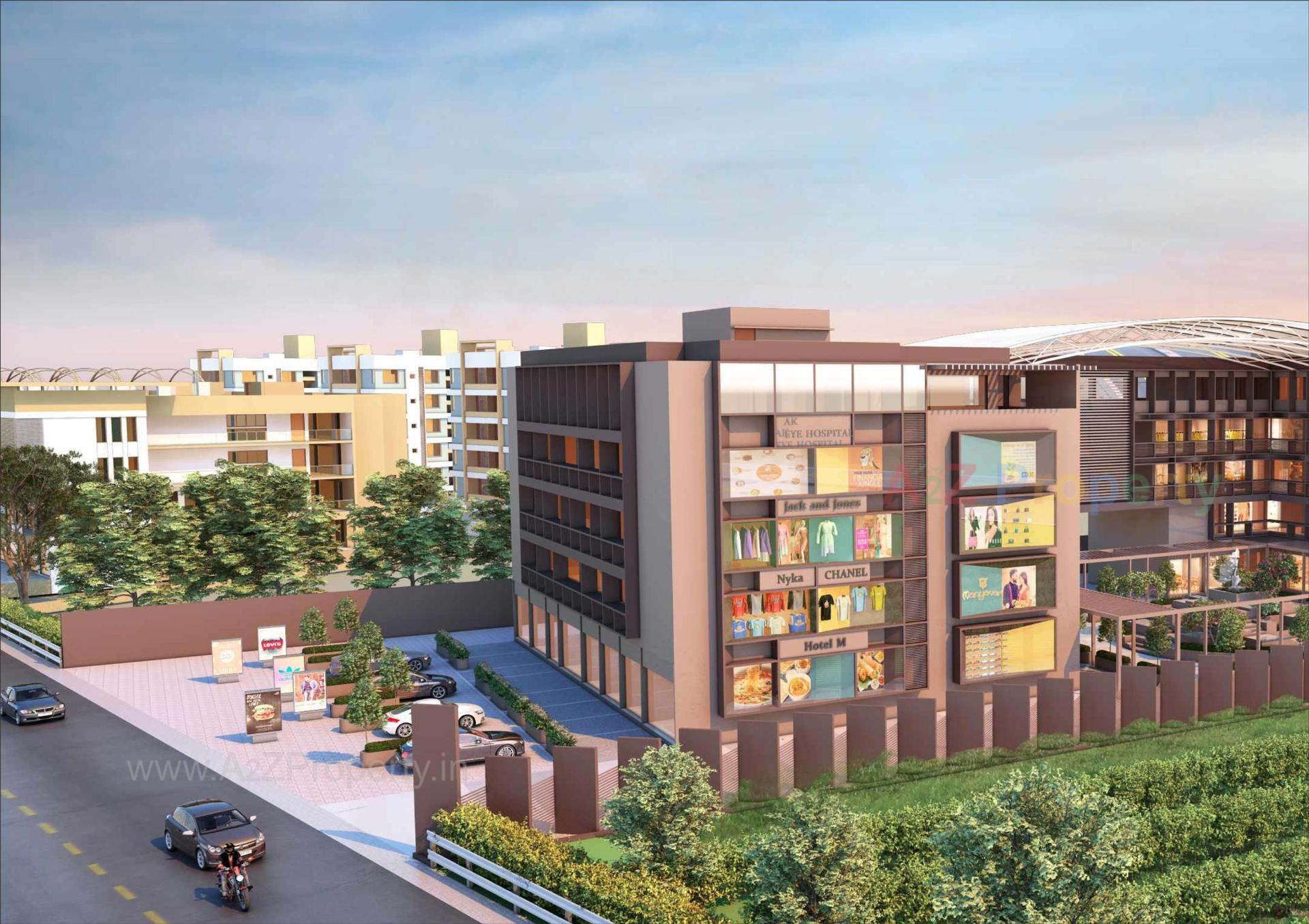 3D Elevation of real estate project Dnc Complex located at Motipura, SabarÂ Kantha, Gujarat