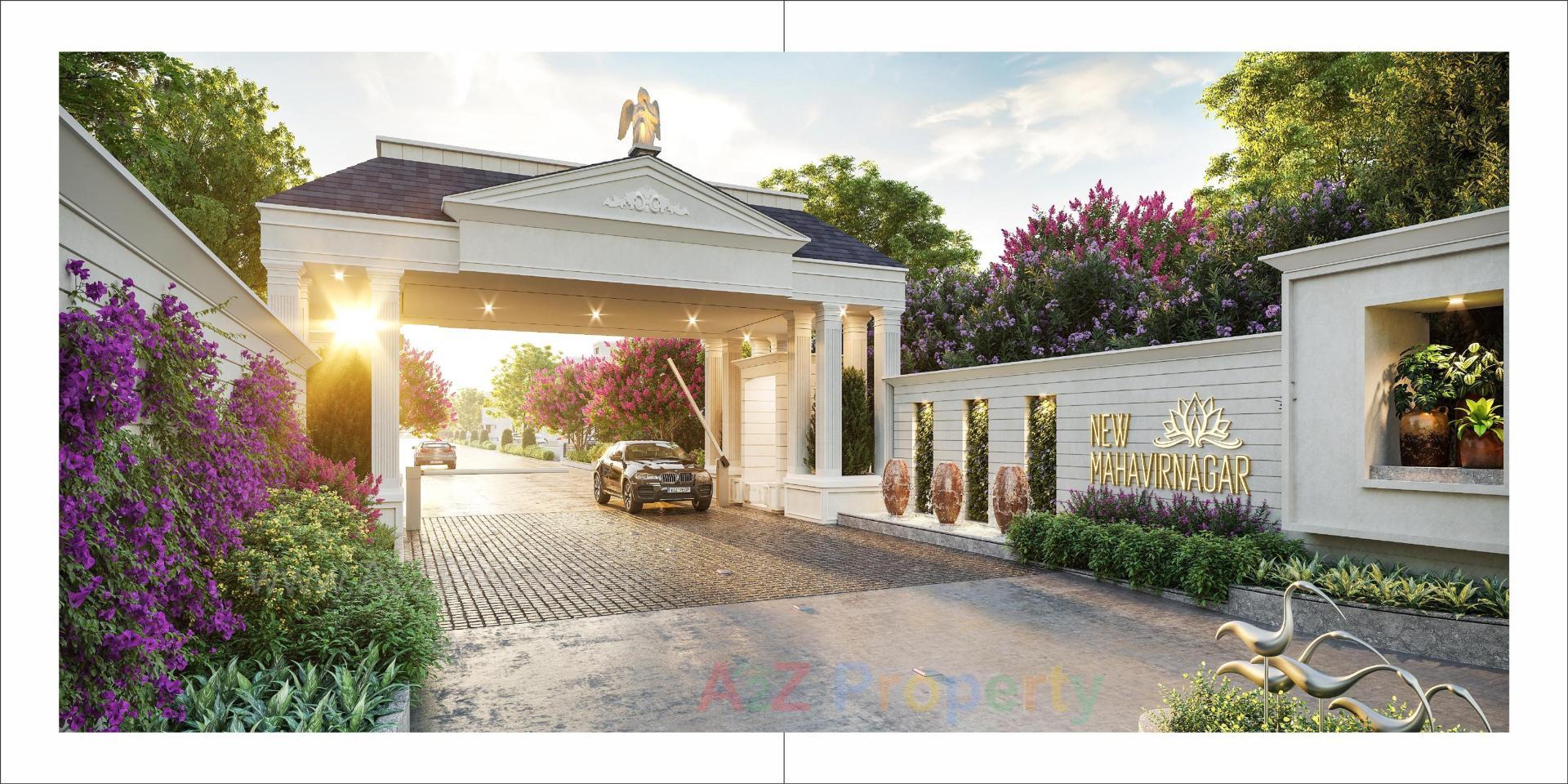 3D Elevation of real estate project New Mahavirnagar located at Himmatnagar, SabarÂ Kantha, Gujarat