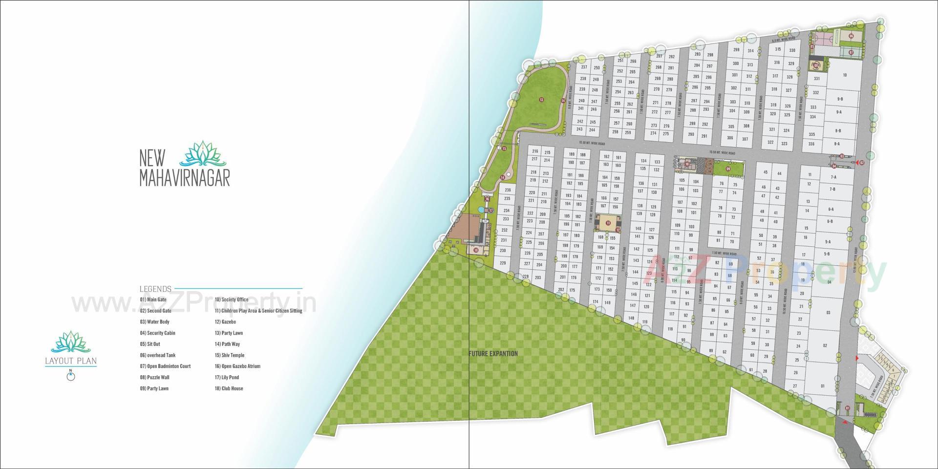 Layout of real estate project New Mahavirnagar located at Himmatnagar, SabarÂ Kantha, Gujarat