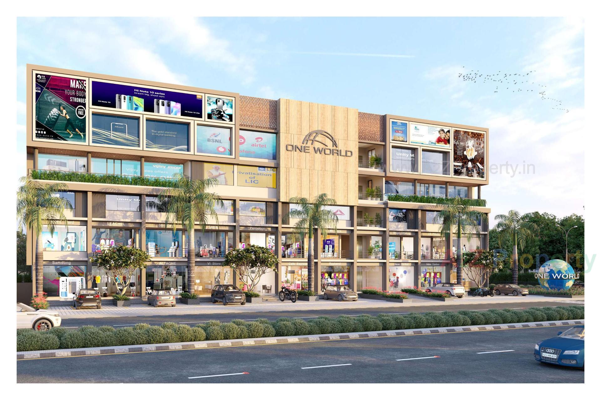 3D Elevation of real estate project One World located at Himmatnagar--motipura, SabarÂ Kantha, Gujarat