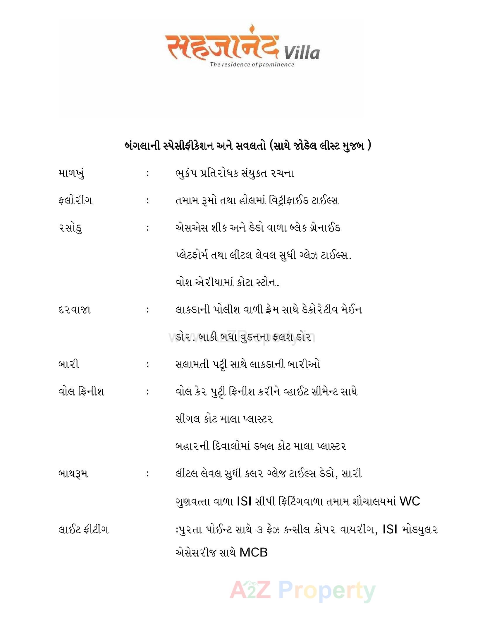  of real estate project Sahjanand Villa located at Talod, SabarÂ Kantha, Gujarat