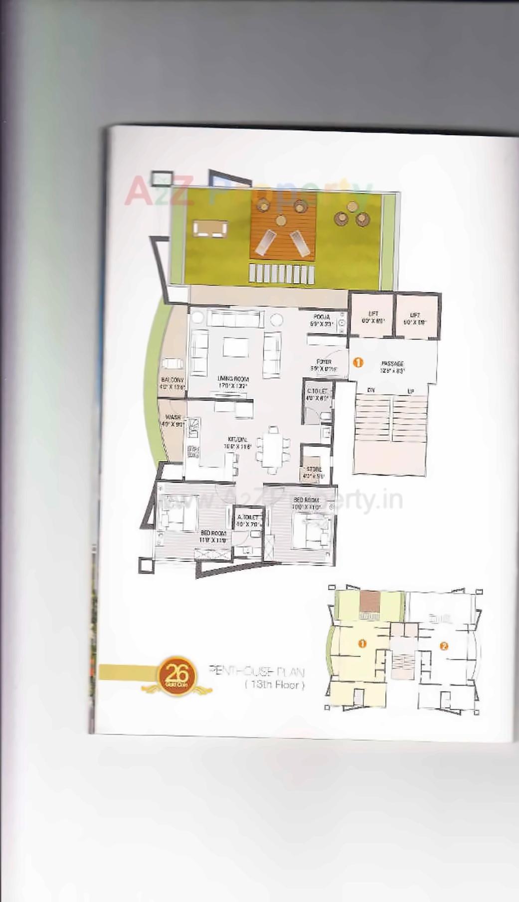 Layout of real estate project 26 Gold Coin located at Varachha, Surat, Gujarat