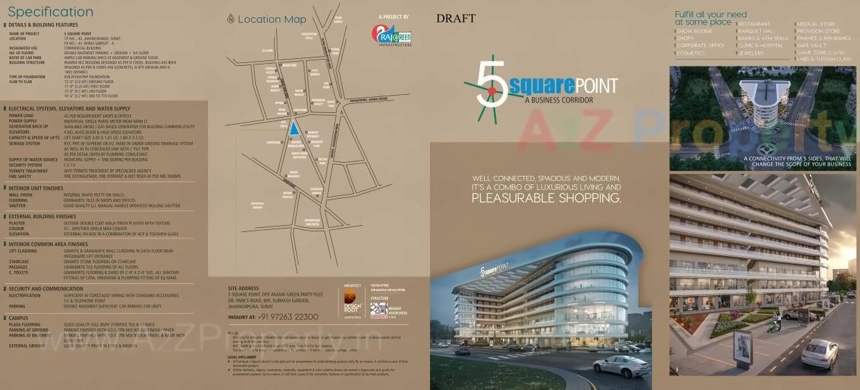  of real estate project 5 Square Point located at Jahangirabad, Surat, Gujarat