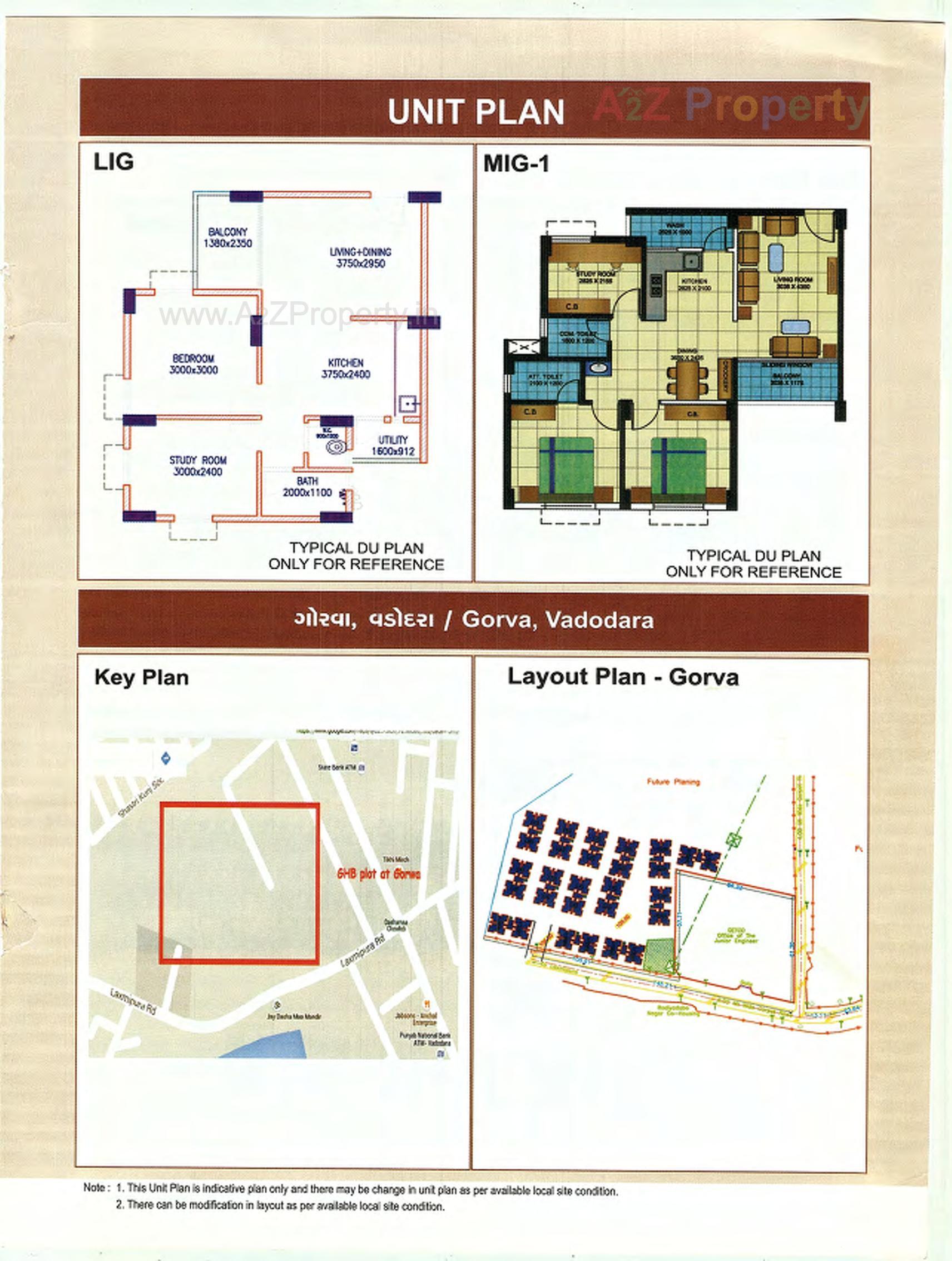 Layout of real estate project 59 Lig (residential)    (mix Type) Of Gujarat Housing Board At Pandesara located at Pandesara, Surat, Gujarat