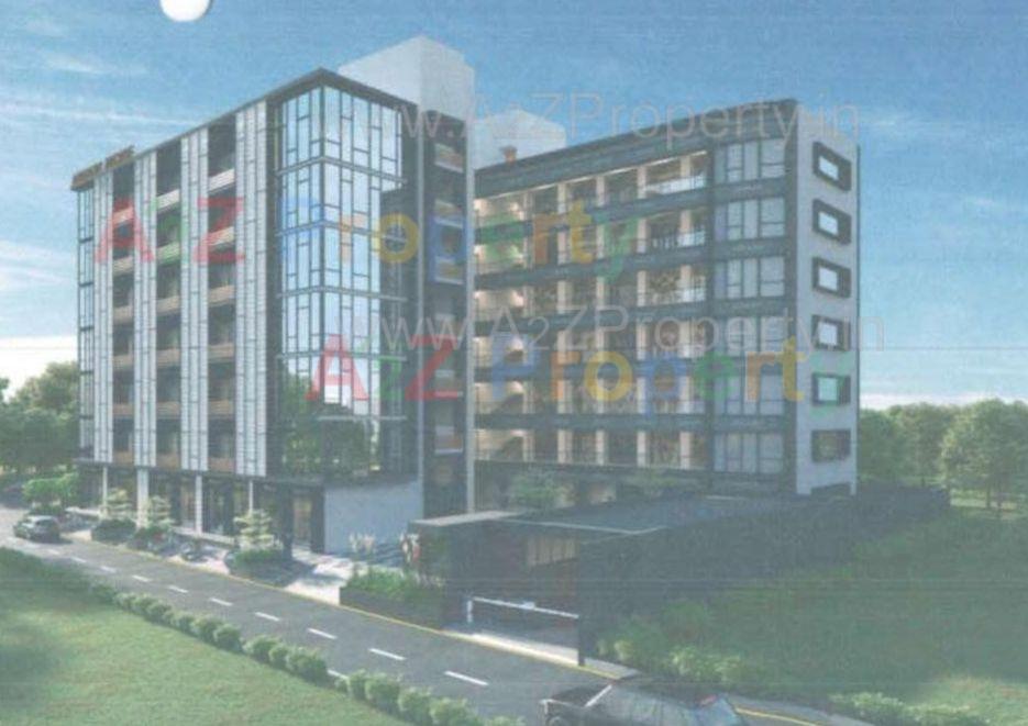 3D Elevation of real estate project Aadinath Arcade located at Adajan, Surat, Gujarat