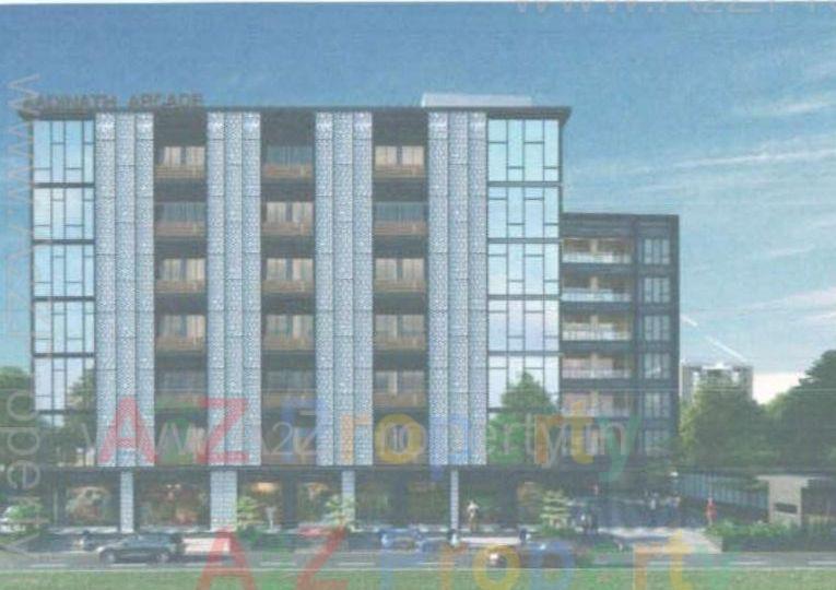3D Elevation of real estate project Aadinath Arcade located at Adajan, Surat, Gujarat