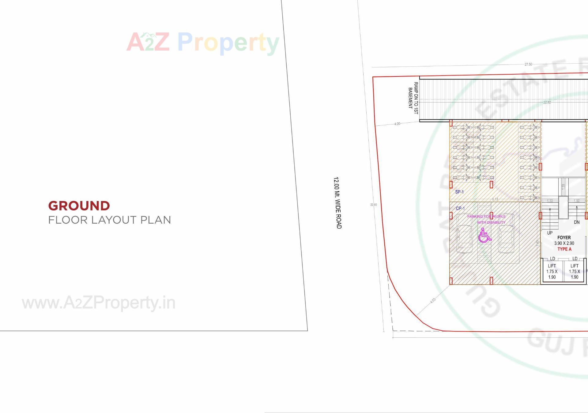 Layout of real estate project Aagam City Life located at Umra, Surat, Gujarat