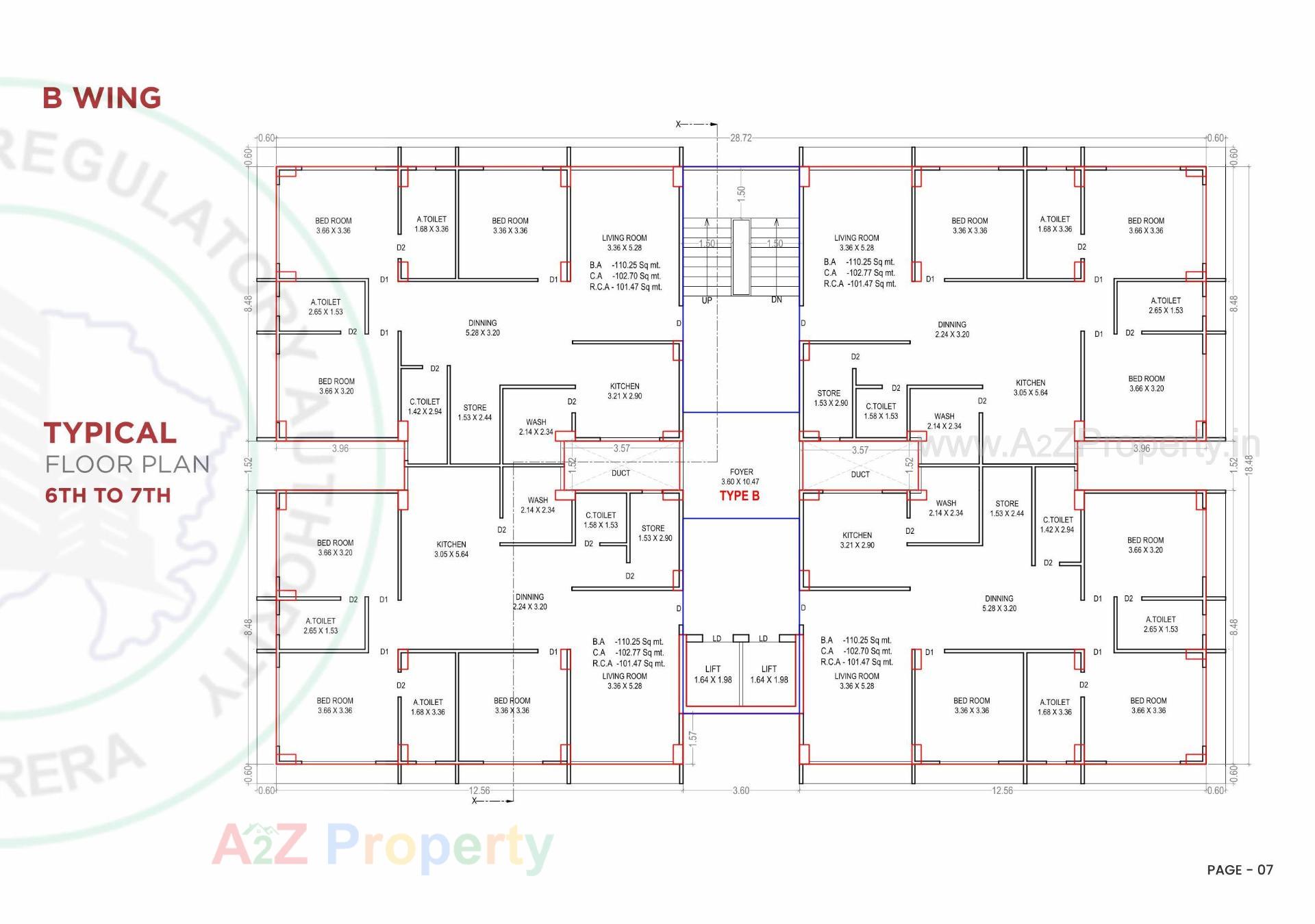 Layout of real estate project Aagam City Life located at Umra, Surat, Gujarat