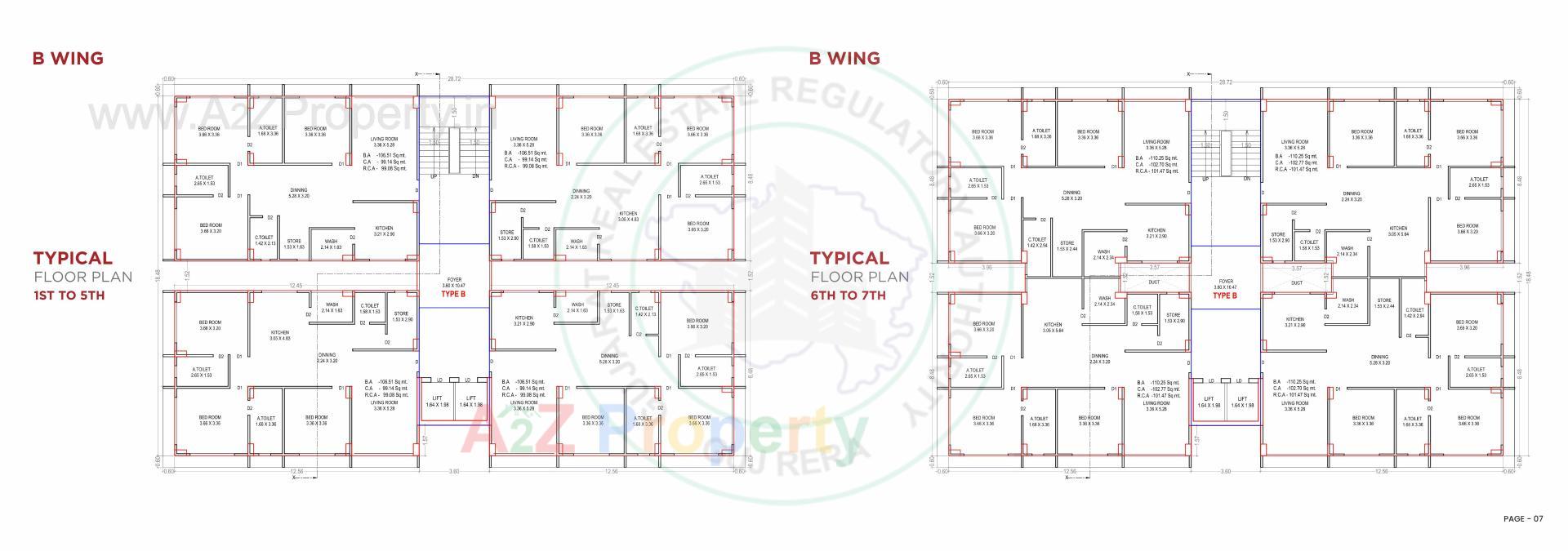 Layout of real estate project Aagam City Life located at Umra, Surat, Gujarat