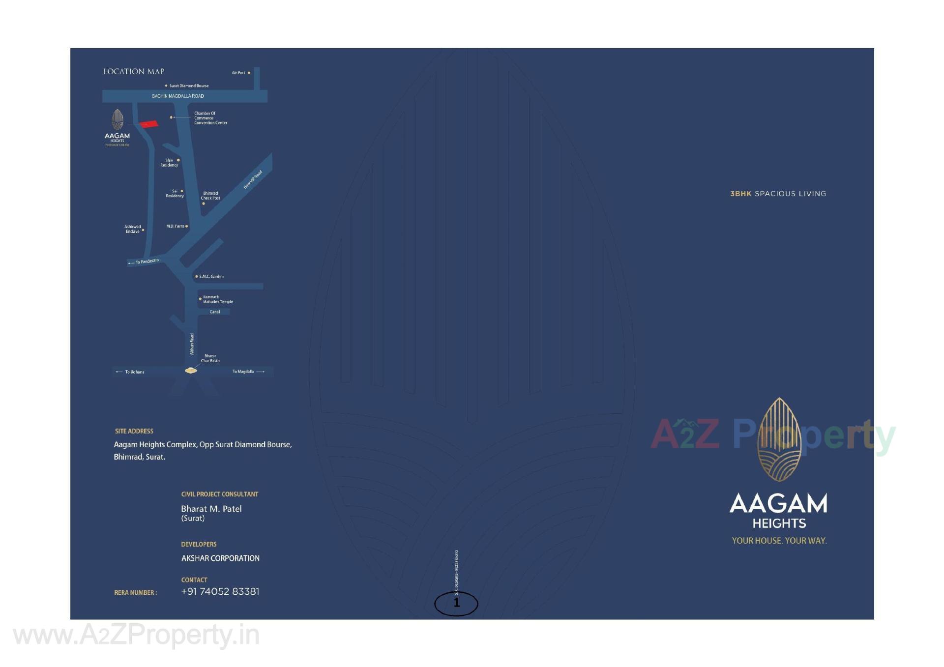  of real estate project Aagam Heights located at Sarsana, Surat, Gujarat