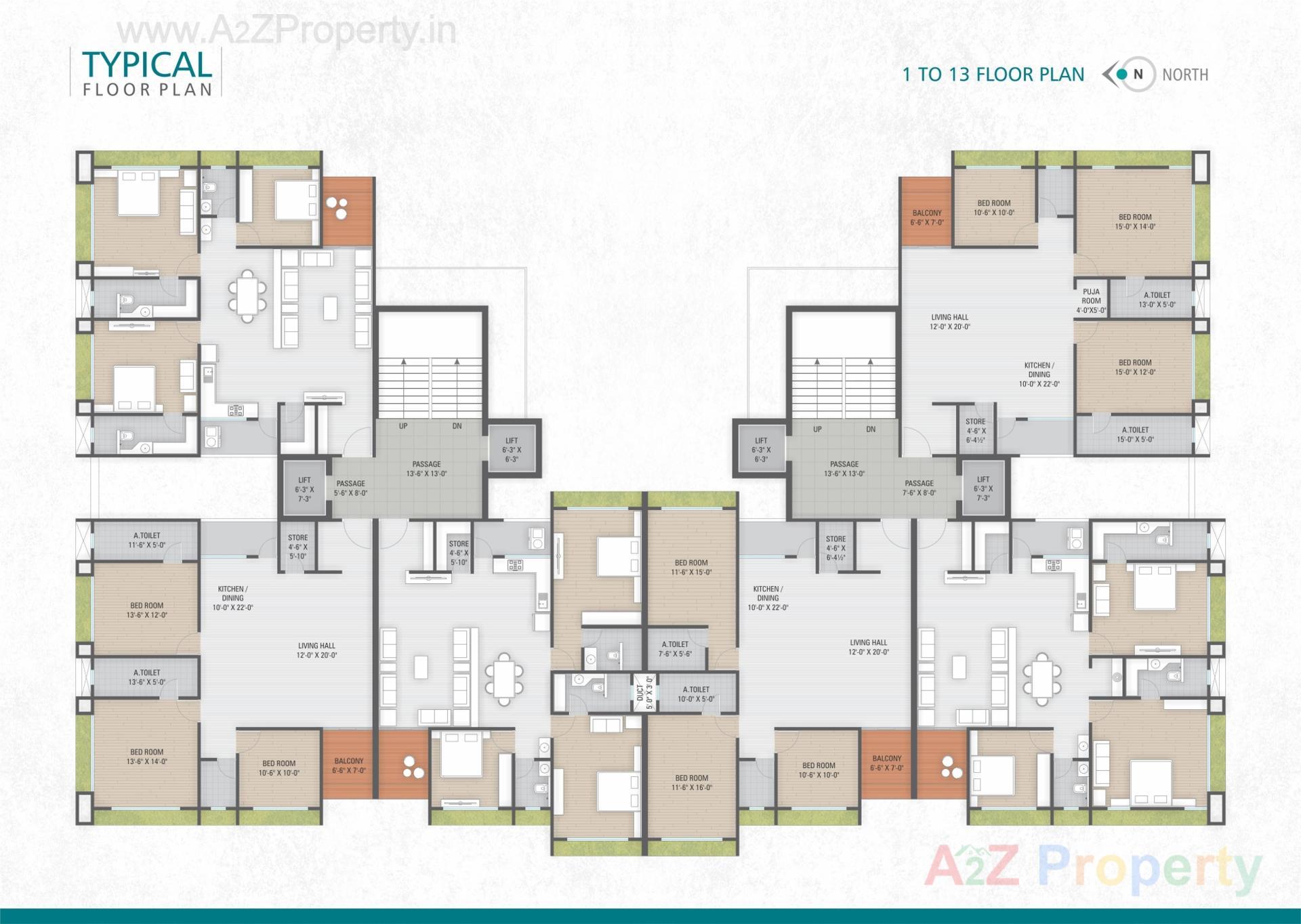 Layout of real estate project Aagam Paramount located at Vesu, Surat, Gujarat