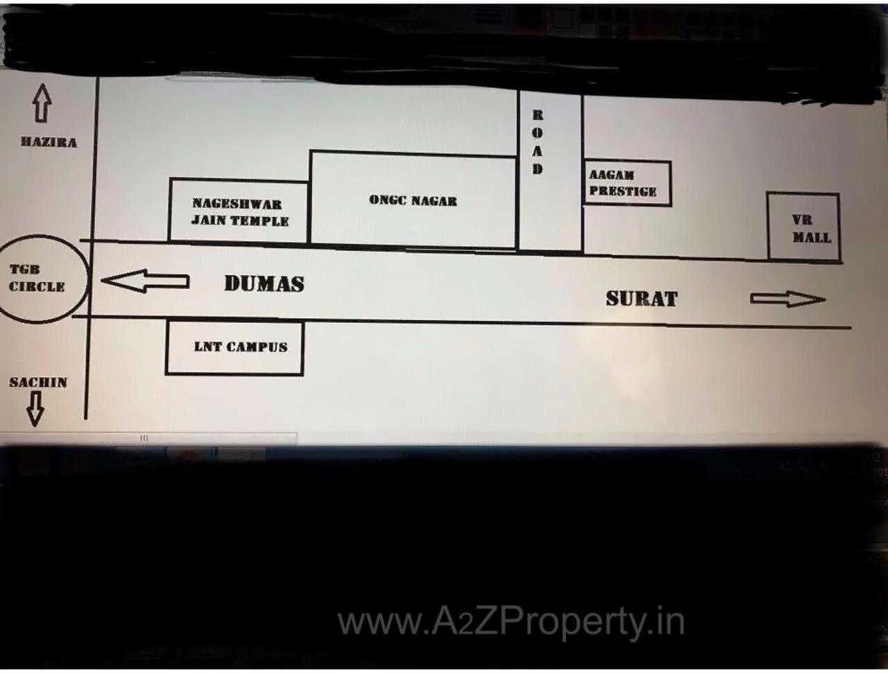Layout of real estate project Aagam Prestige located at Magdalla, Surat, Gujarat