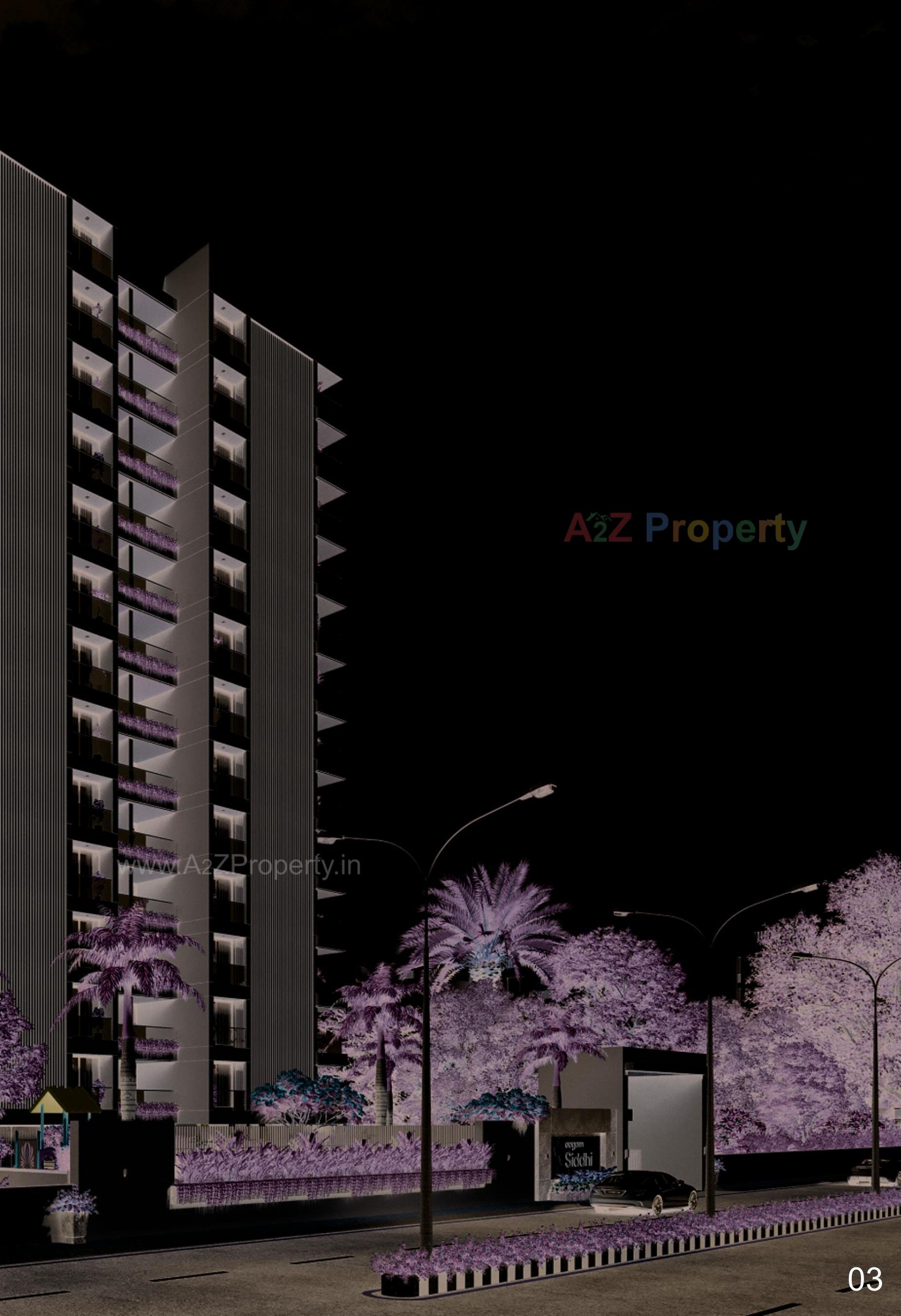 3D Elevation of real estate project Aagam Siddhi located at –vesu, Surat, Gujarat