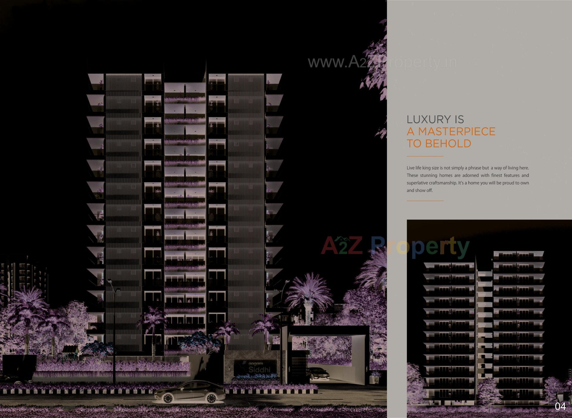 3D Elevation of real estate project Aagam Siddhi located at –vesu, Surat, Gujarat