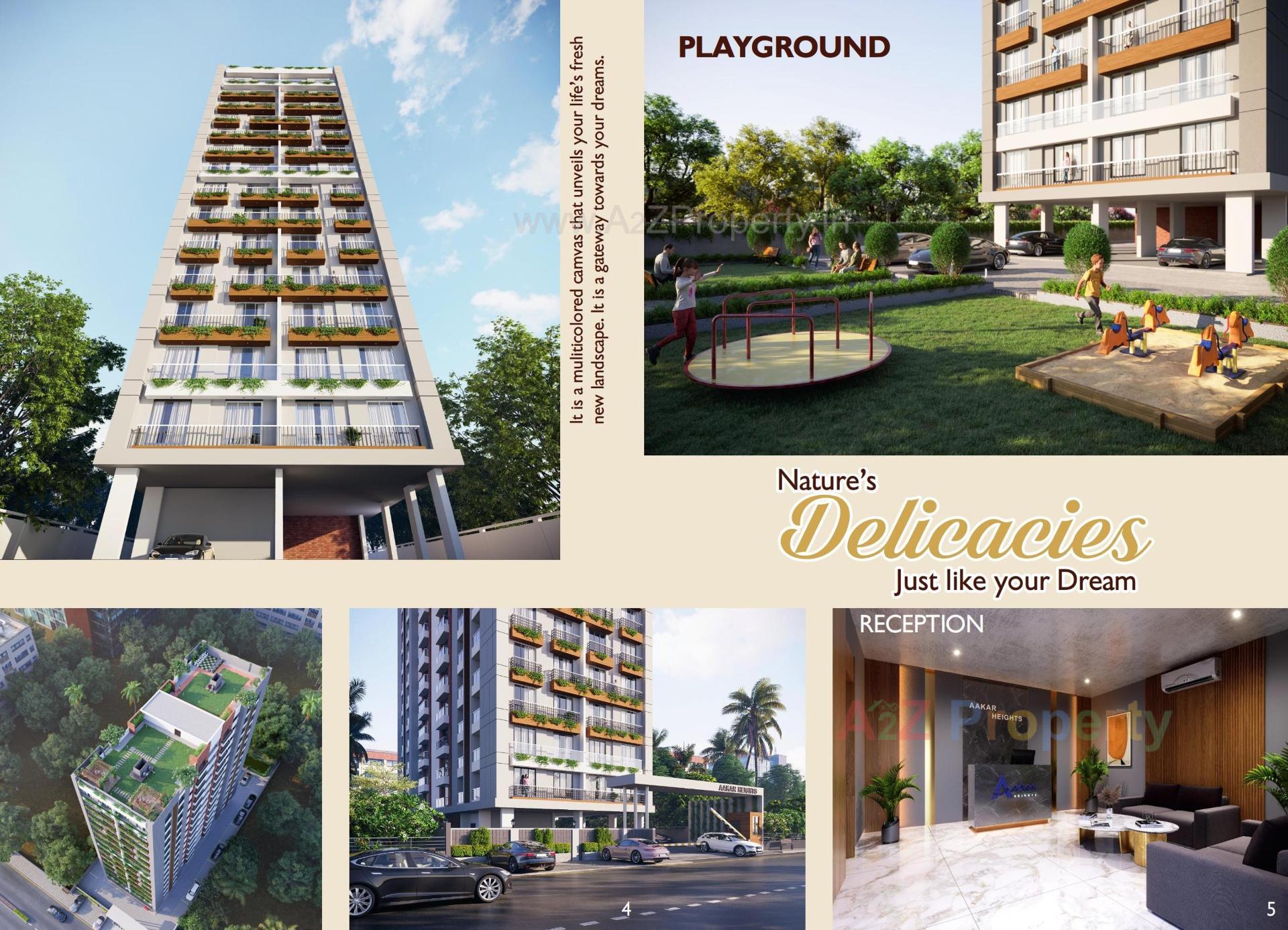 3D Elevation of real estate project Aakar Heights located at Palanpor, Surat, Gujarat