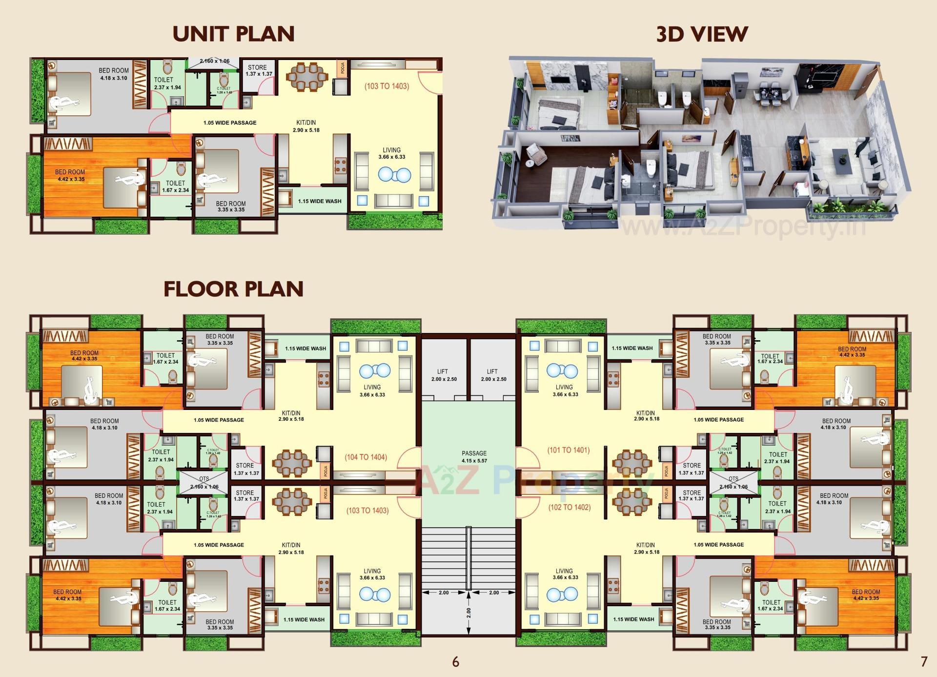 Layout of real estate project Aakar Heights located at Palanpor, Surat, Gujarat