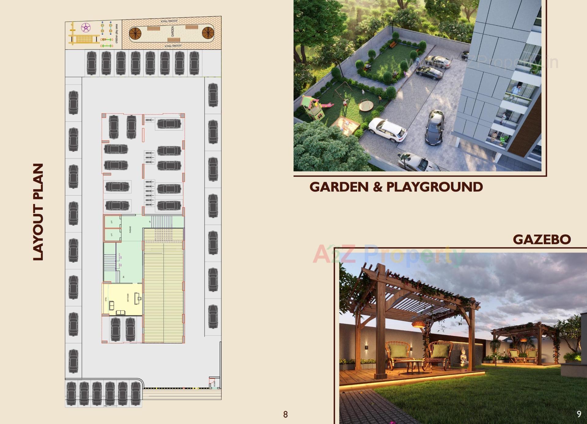 Layout of real estate project Aakar Heights located at Palanpor, Surat, Gujarat