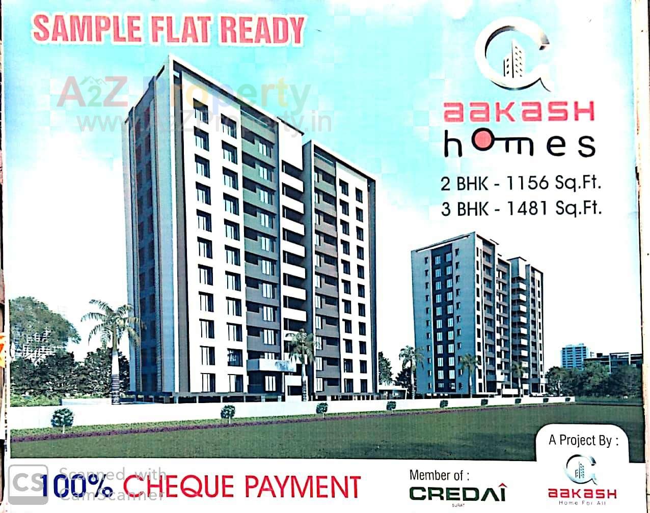 3D Elevation of real estate project Aakash Homes located at Piplod, Surat, Gujarat