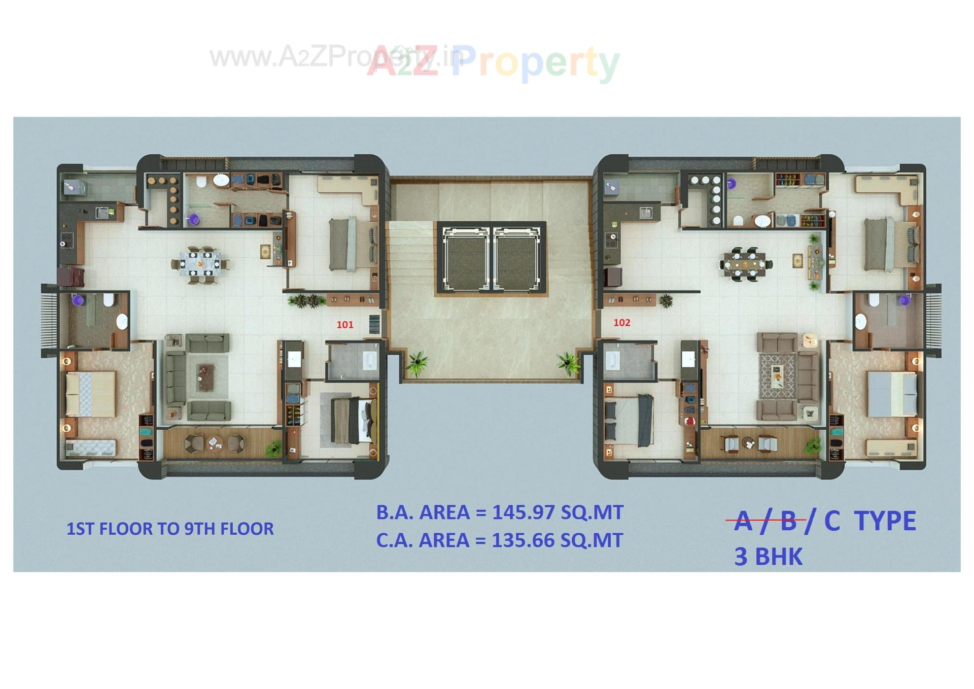Layout of real estate project Aarambh located at Surat, Surat, Gujarat