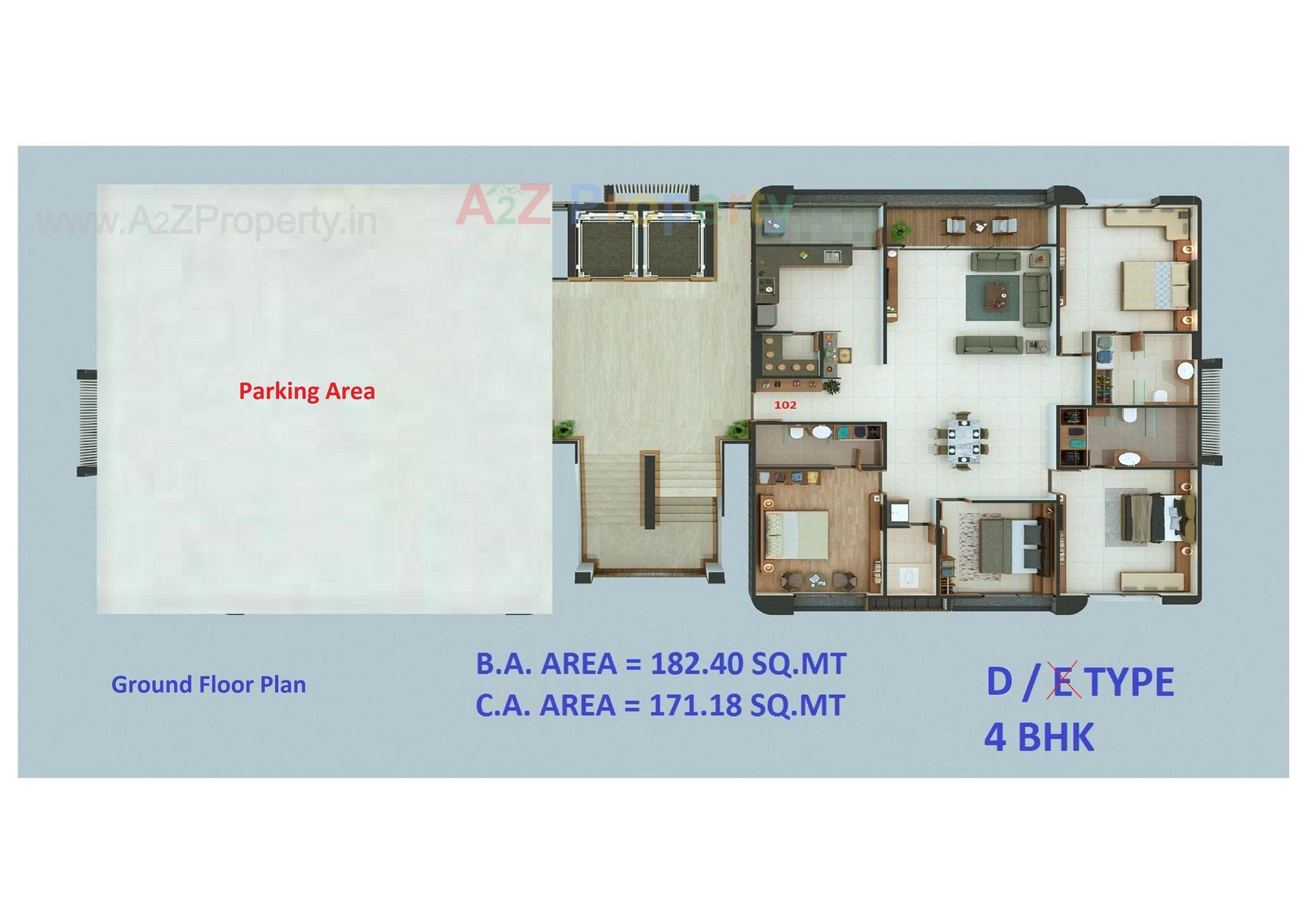 Layout of real estate project Aarambh located at Surat, Surat, Gujarat