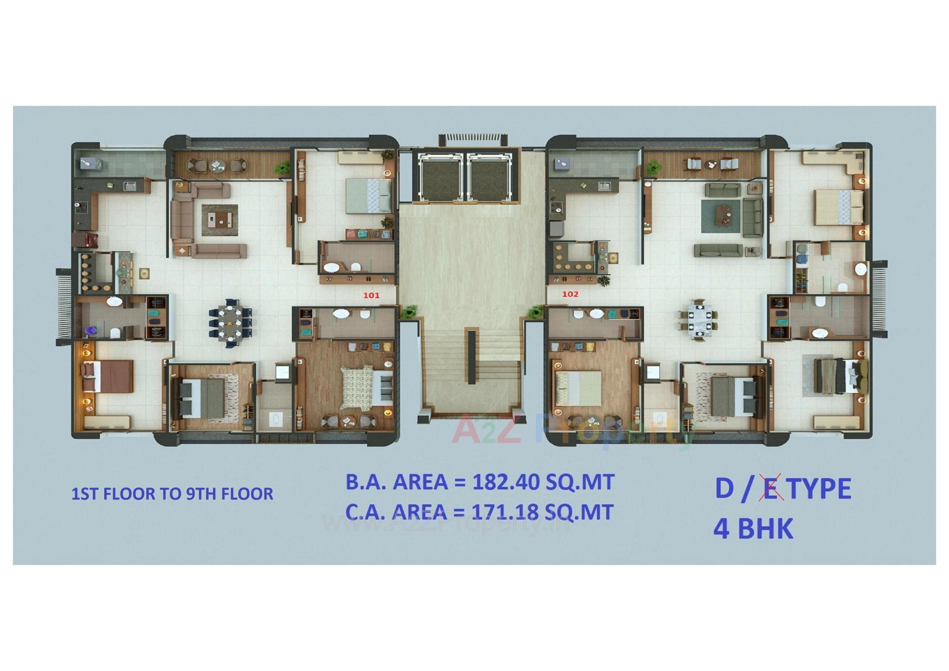 Layout of real estate project Aarambh located at Surat, Surat, Gujarat