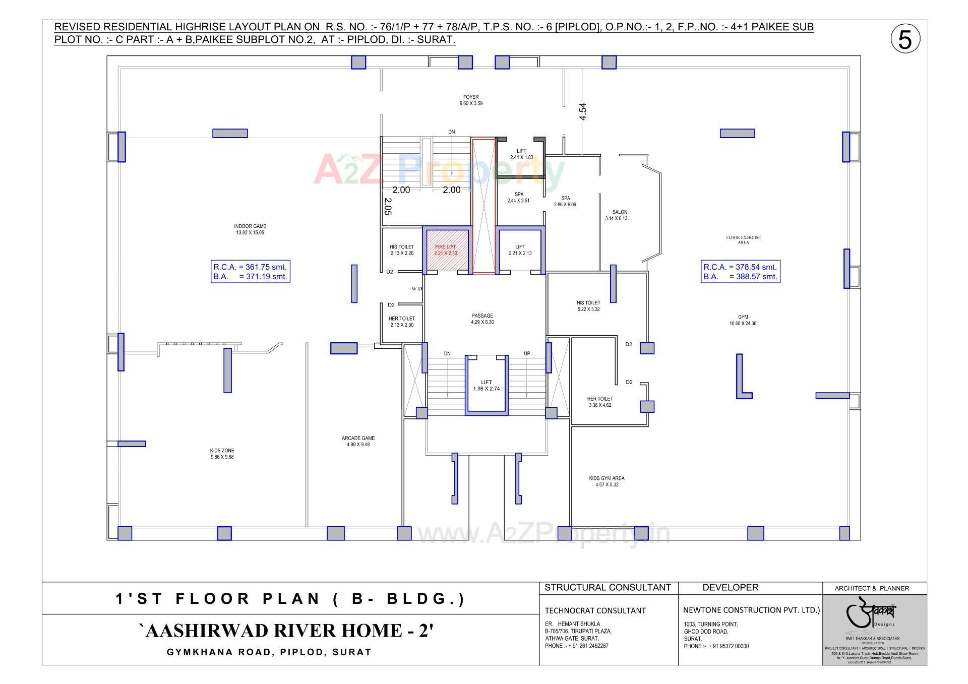 Layout of real estate project Aashirwad River Home located at Surat, Surat, Gujarat