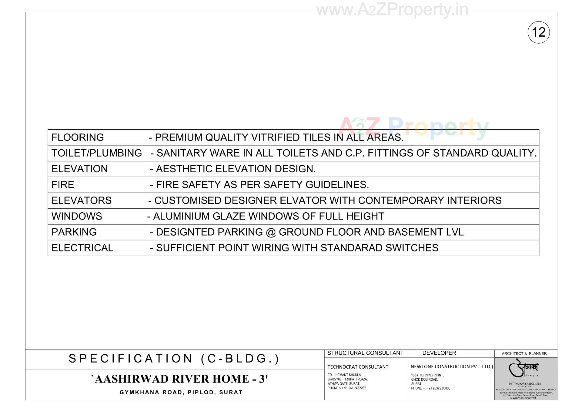  of real estate project Aashirwad River Home located at Surat, Surat, Gujarat