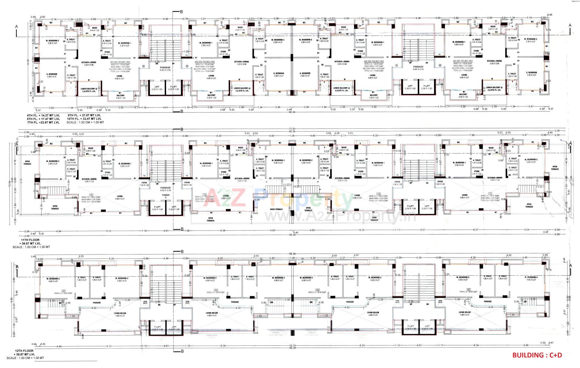 Layout of real estate project Acacia located at Dumas, Surat, Gujarat