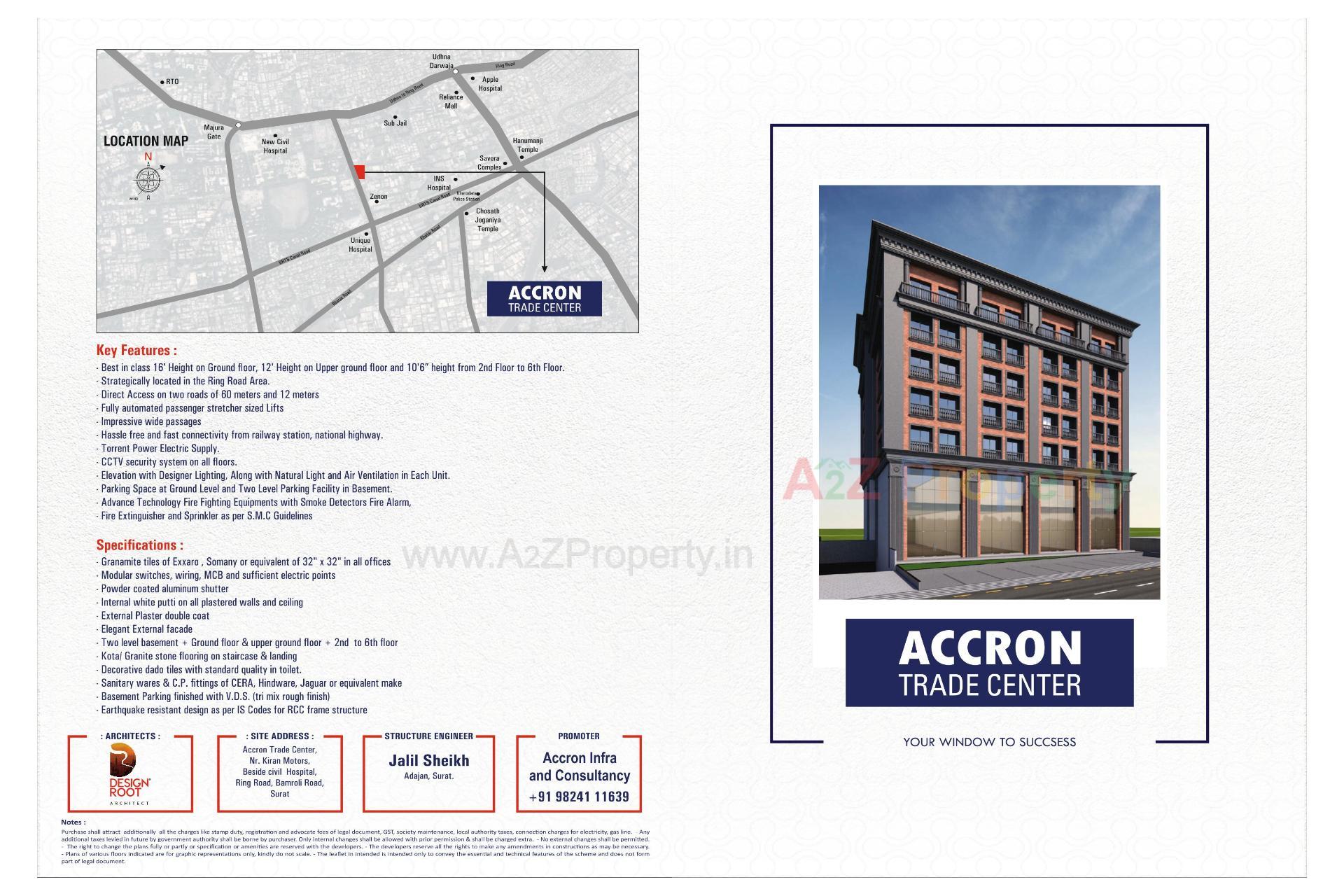  of real estate project Accron Trade Center located at Majura, Surat, Gujarat