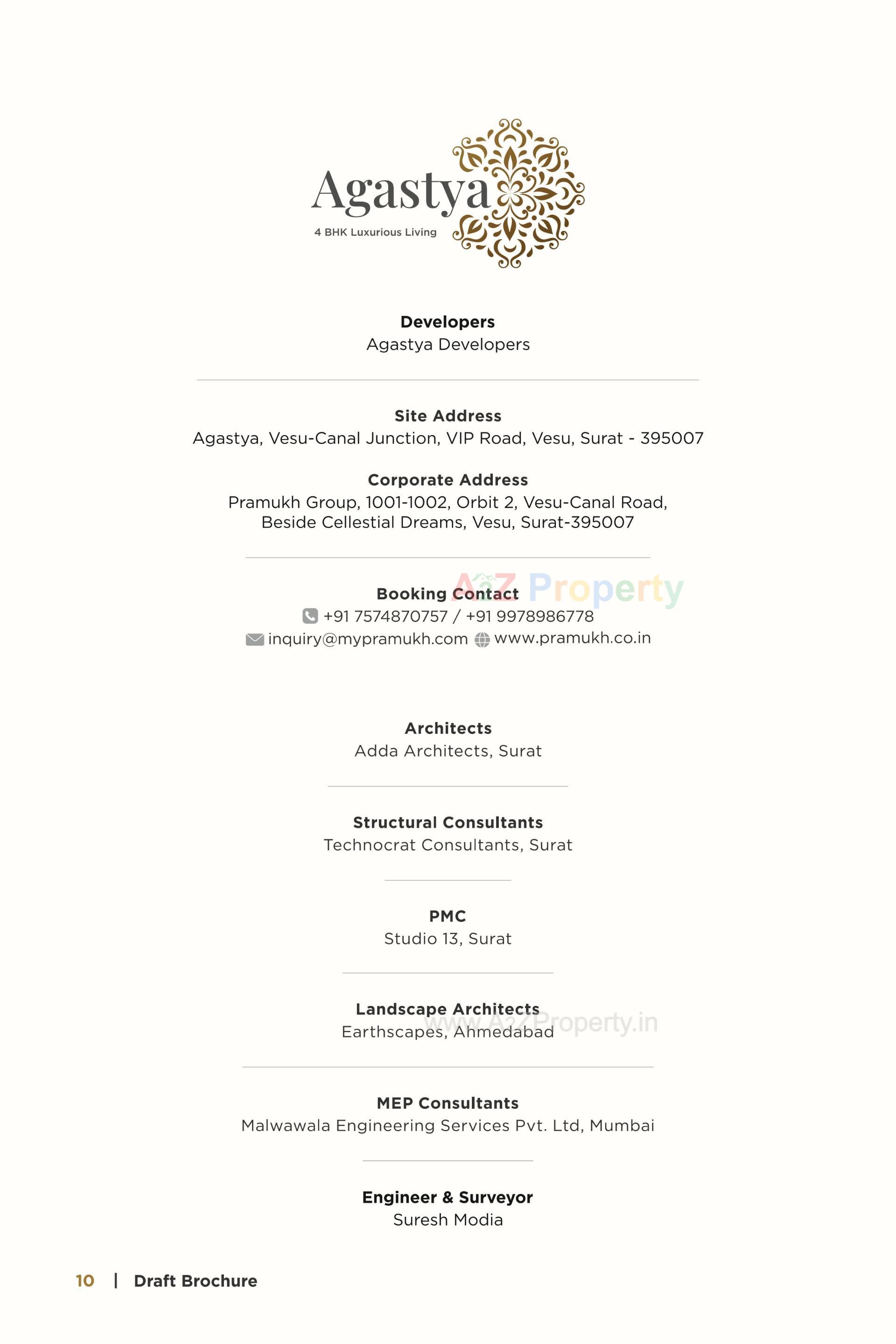  of real estate project Agastya located at Vesu, Surat, Gujarat